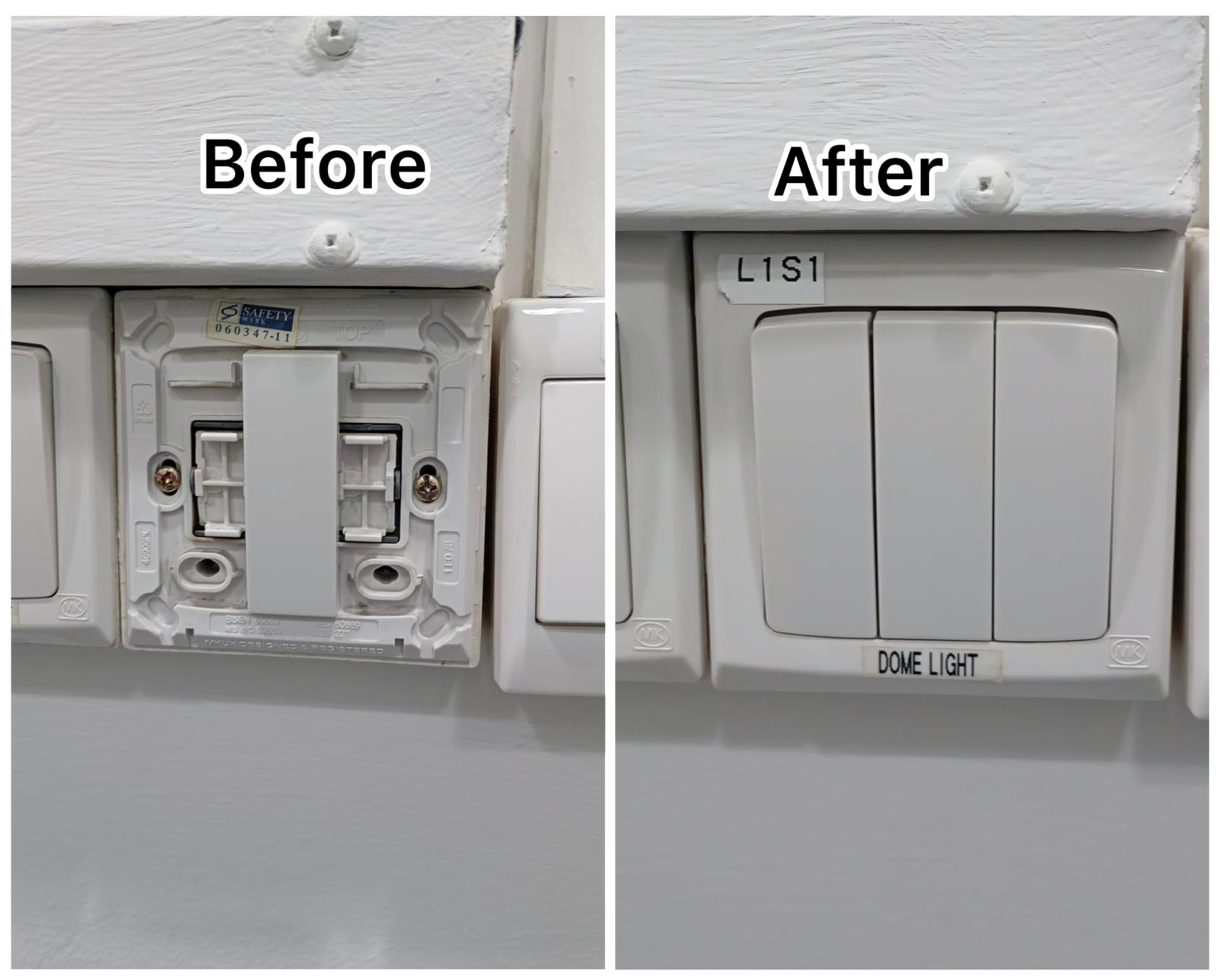 Light Switch Replacement & Switch Plate Installation Service in Singapore